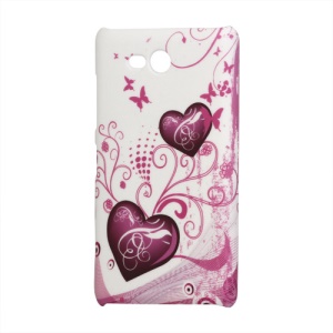 Nokia Lumia 820 Hard Case Cover Two Hearts Pattern