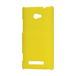 Rubberized Hard Protector Case for HTC Windows Phone 8X Accord - Yellow