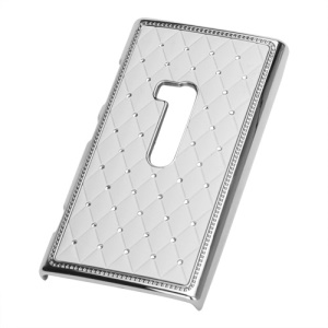 Deluxe Rhinestone Starry Sky Effect Electroplating Hard Back Case for Nokia Lumia 920 - White