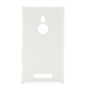 Rubberized Hard Plastic Case Cover for Nokia Lumia 925 - White