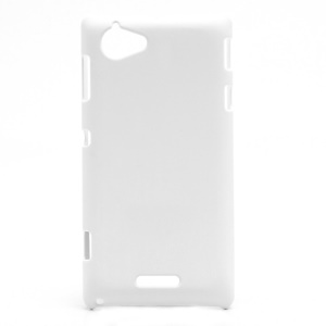 Rubberized Hard Plastic Case Accessories for Sony Xperia L S36h C2105 C2104 - White