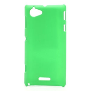 Rubberized Hard Plastic Case Accessories for Sony Xperia L S36h C2105 C2104 - Green