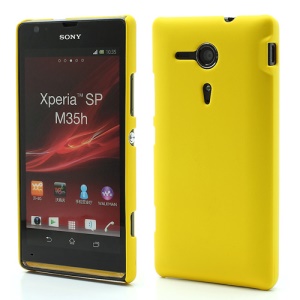 Rubberized Hard Case Accessories for Sony Xperia SP C5303 C5302 C5306 M35h - Yellow