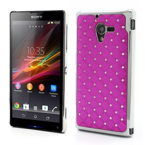 Shiny Starry Sky Rhinestone Electroplated Hard Case for Sony Xperia ZL C6503 C6502 C6506 L35h - Rose