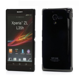 Ultra Thin Glossy Plastic SGP Case for Sony Xperia ZL C6503 C6502 C6506 L35h - Black