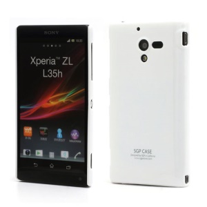 Ultra Thin Glossy Plastic SGP Case for Sony Xperia ZL C6503 C6502 C6506 L35h - White