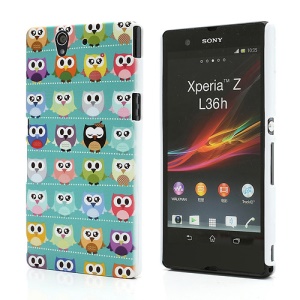 Multiple Owls Hard Case for Sony Xperia Z C6603 C6602 L36h HSPA+ LTE - Blue Background