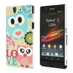 Fancy LOVE Owl Printed Plastic Case Cover for Sony Xperia Z C6603 C6602 L36h HSPA+ LTE