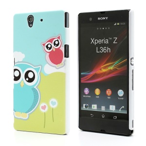 Cute Owl Print Hard Case Shell for Sony Xperia Z C6603 C6602 L36h HSPA+ LTE