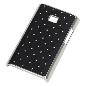 Baby-Breath Diamond Plating Hard Back Case for LG Optimus L3 E400 - Black