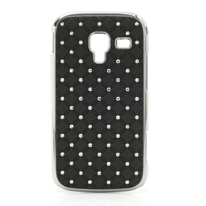 Starry Sky Sparkling Rhinestone Electroplating Hard Case for Samsung Galaxy Ace 2 I8160 - Black