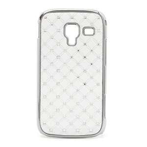 Starry Sky Sparkling Rhinestone Electroplating Hard Case for Samsung Galaxy Ace 2 I8160 - White