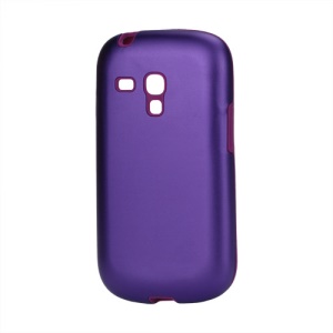 Aluminum Silicone Hybrid Case for Samsung Galaxy S III / 3 Mini I8190 - Purple