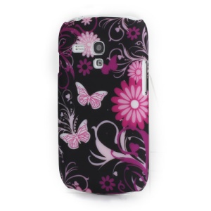 Butterflies and Floral Plastic Case Shell for Samsung Galaxy S III Mini i8190