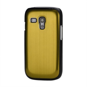 Brushed Aluminum Hard Plastic Cover for Samsung Galaxy S3 / III Mini i8190 - Gold