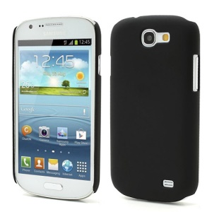 Rubberized Matte Plastic Case Cover for Samsung Galaxy Express I8730 - Black