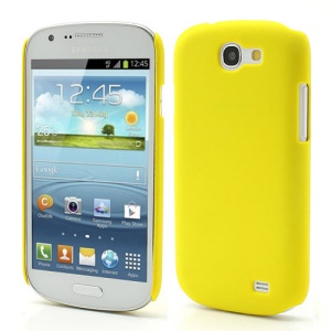 Rubberized Matte Plastic Case for Samsung Galaxy Express I8730 - Yellow