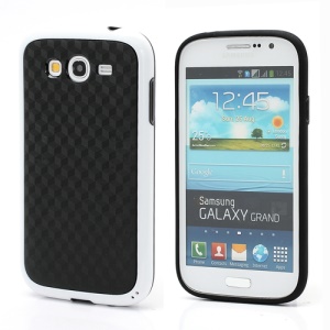3D Cube Plastic & TPU Case Cover for Samsung Galaxy Grand I9080 I9082 - Black / White