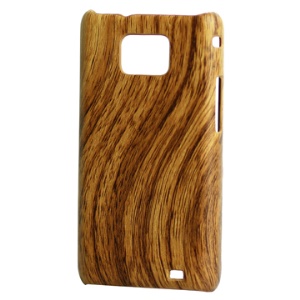 Unique Wood Grain Hard Plastic Case Cover for Samsung i9100 Galaxy S 2