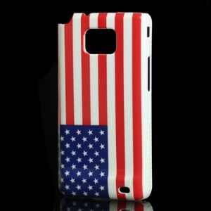 Samsung i9100 Galaxy S 2 Hard Plastic Shell with the Stars and the Stripes Pattern