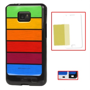 Samsung i9100 Galaxy S2 / II Rainbow TPU Case (Screen Protector Included)