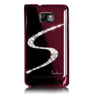 Eileen S-Lime Series Diamond Case for Samsung I9100 Galaxy S2 / II - Wine Red