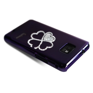 Eileen Clover Lime Series Swarovski Case for Samsung I9100 Galaxy S2 / Il - Purple Violet