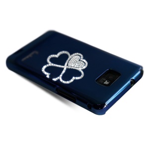 Eileen Clover Lime Series Swarovski Case for Samsung I9100 Galaxy S2 / Il - Capri Blue