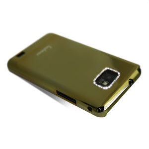 Eileen Metal Ring Series Diamond Case for Samsung I9100 Galaxy S2 / II - Gold