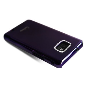 Eileen Metal Ring Series Diamond Case for Samsung I9100 Galaxy S2 / II - Purple Violet