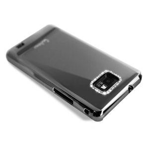 Eileen Metal Ring Series Diamond Case for Samsung I9100 Galaxy S2 / II - Shadow Black