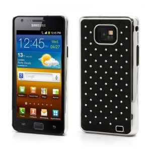 Bling Rhinestone Hard Case Cover for Samsung I9100 Galaxy S2 / II - Black