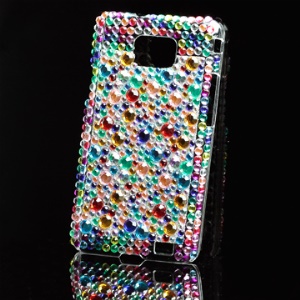 Colorized Rhinestone Bling Hard Case for Samsung i9100 Galaxy S 2