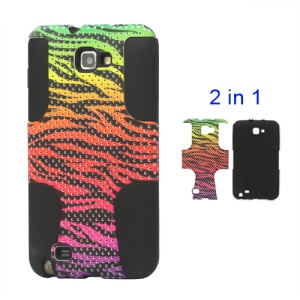 Snap-on Colorized Zebra Commuter Cover for Samsung Galaxy Note I9220 GT-N7000 I717