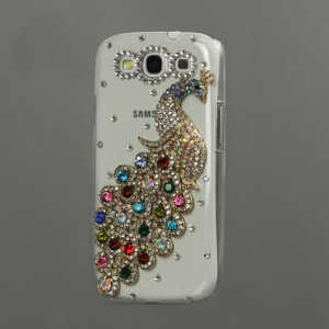 Luxury Peacock Diamond Crystal Case for Samsung Galaxy S 3 / III I9300 I747 L710 T999 I535 R530 - Colorful
