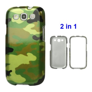Detachable Camouflage Hard Plastic Case for Samsung Galaxy S 3 / III I9300 I747 L710 T999 I535 R530