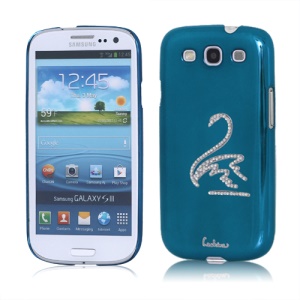 Eileen Swan Diamante Case for Samsung Galaxy S 3 / III I9300 I747 L710 T999 I535 R530 - Capri Blue