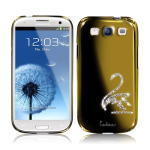 Eileen Swan Diamante Case for Samsung Galaxy S 3 / III I9300 I747 L710 T999 I535 R530 - Gold