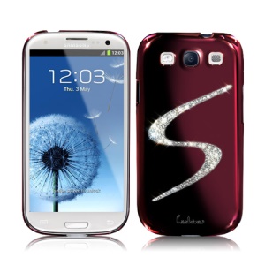 Eileen S-Lime Series Samsung Galaxy S 3 / III I9300 I747 L710 T999 I535 R530 Swarovski Case - Wine Red