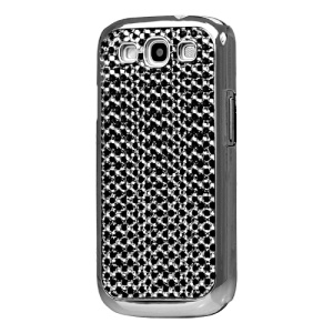 Diamond Bling Electroplating Hard Case for Samsung I9300 Galaxy S 3 / III - Silver / Black