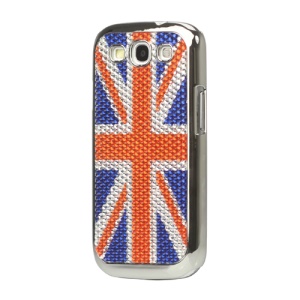 Union Jack Flag Diamante Hard Cover for Samsung Galaxy S 3 / III I9300