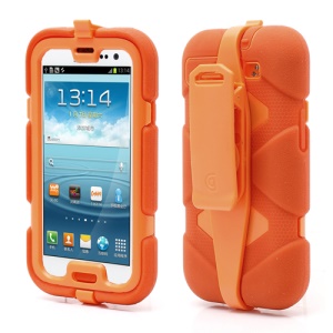 Griffin Survivor Extreme Duty Hybrid Hard Case for Samsung Galaxy S 3 / III I9300 - Orange