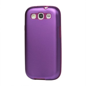 Aluminum Silicone Hybrid Case for Samsung Galaxy S 3 / III I9300 I747 L710 T999 I535 R530 - Purple