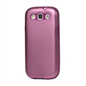 Aluminum Silicone Hybrid Case for Samsung Galaxy S 3 / III I9300 I747 L710 T999 I535 R530 - Pink
