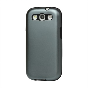 Aluminum Silicone Hybrid Case for Samsung Galaxy S 3 / III I9300 I747 L710 T999 I535 R530 - Grey