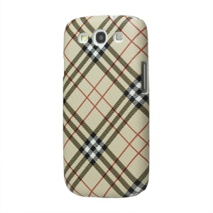 Diagonal Check Hard Case for Samsung Galaxy S 3 / III I9300 I747 L710 T999 I535 R530 - Yellow