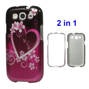 Big Heart Snap on Hard Cover for Samsung Galaxy S 3 / III I9300 I747 L710 T999 I535 R530