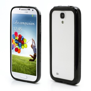 TPU & Plastic Hybrid Bumper Frame Case for Samsung Galaxy S IV 4 i9500 i9505 - Black