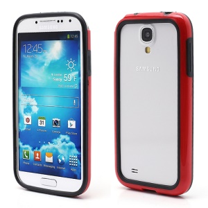 TPU & Plastic Hybrid Bumper Frame Case for Samsung Galaxy S 4 i9500 i9505 - Black / Red