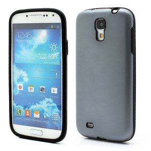 Smooth Aluminum and Silicone Hybrid Hard Case for Samsung Galaxy S4 IV i9500 i9505 - Grey